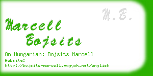 marcell bojsits business card